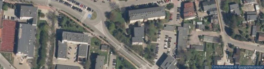 Zdjęcie satelitarne Urząd Skarbowy w Łasku