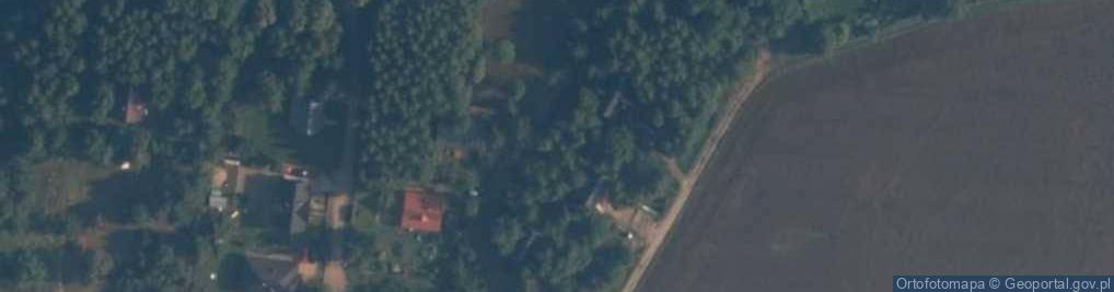 Zdjęcie satelitarne Wakacyjny dom na Kaszubach z lasem w salonie