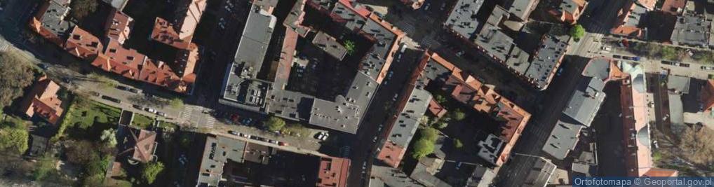 Zdjęcie satelitarne Autorska Pracownia Architektoniczna LT Projekt Horzela L Wróbel T