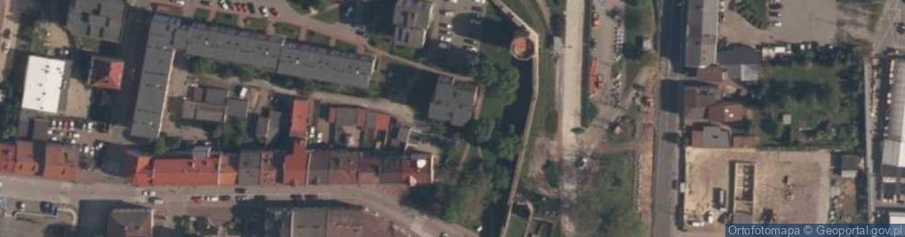 Zdjęcie satelitarne Mury obronne Wielunia