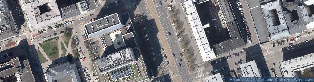 Zdjęcie satelitarne Od ronda Dmowskiego do okolic ulicy Pięknej