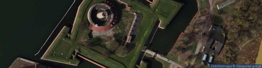 Zdjęcie satelitarne Twierdza Wisłoujście - Wieża Latarnia Oddział MHMG