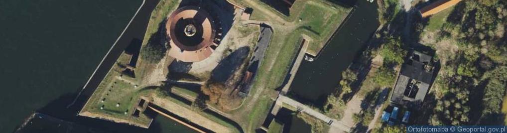 Zdjęcie satelitarne Twierdza Wisłoujście - Wieża Latarnia Oddział MHMG