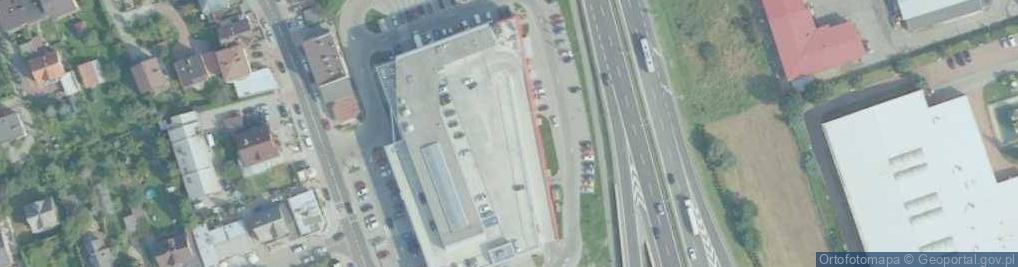 Zdjęcie satelitarne Auchan Supermarket Myślenice