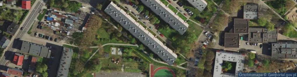 Zdjęcie satelitarne Rudzki M Warwas D Dzik M Techniczne Zabezpieczenie Mieszkań