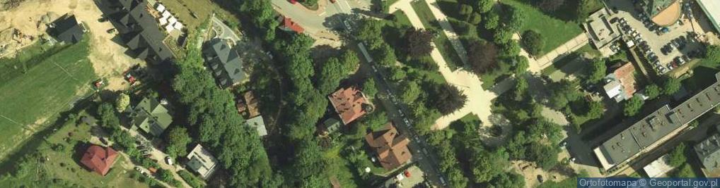 Zdjęcie satelitarne Centrum Kultury w Krynicy-Zdroju