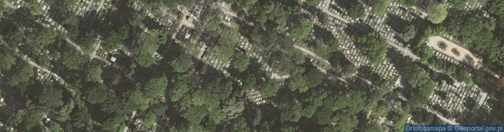 Zdjęcie satelitarne Cmentarz Rakowicki