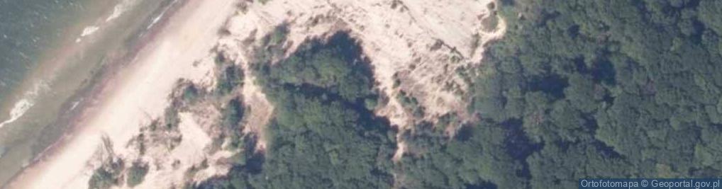 Zdjęcie satelitarne Góra Gosań - najwyższy klif na wybrzeżu bałtyckim