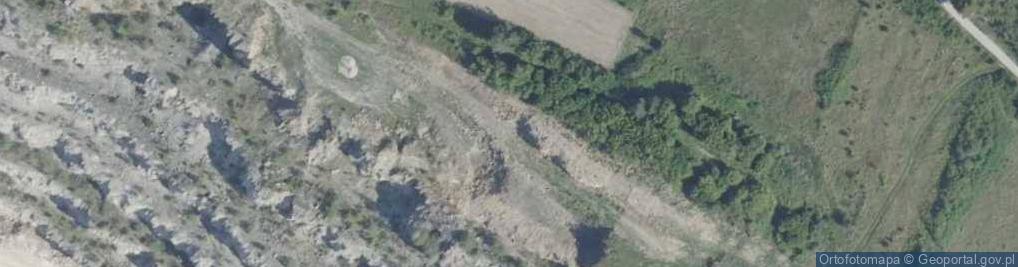 Zdjęcie satelitarne Kamieniołom Ostrówka - profil pogranicza Dewonu i Karbonu