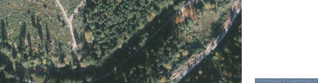 Zdjęcie satelitarne Kaskady istebniańskie na rz. Czarna Wisełka