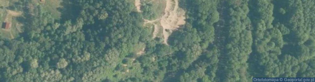Zdjęcie satelitarne Melafiry w łomie przy szosie w Alwerni