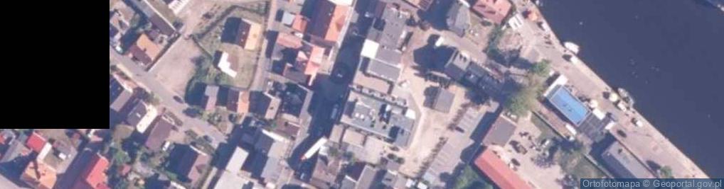 Zdjęcie satelitarne Miejsce wtargnięcia tsunami w Darłówku