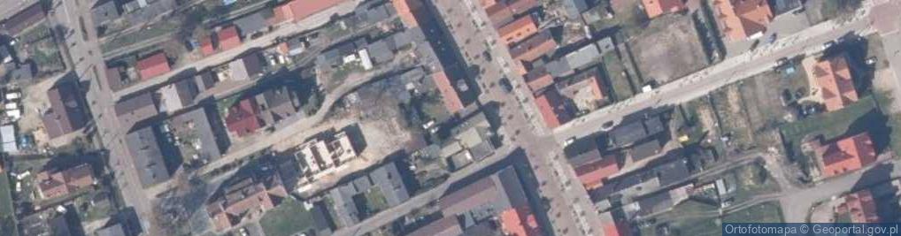 Zdjęcie satelitarne Najstarszy dom w Łebie