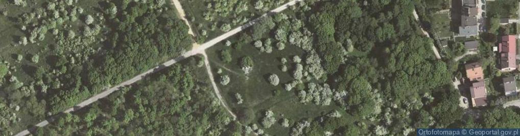 Zdjęcie satelitarne Obóz koncentracyjny KL Plaszow - Hujowa Górka