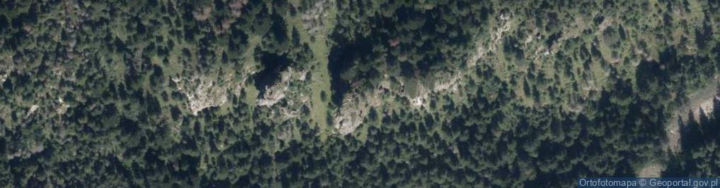 Zdjęcie satelitarne Odsłonięcie dolomitów serii choczańskiej w Siwiańskich Turniach