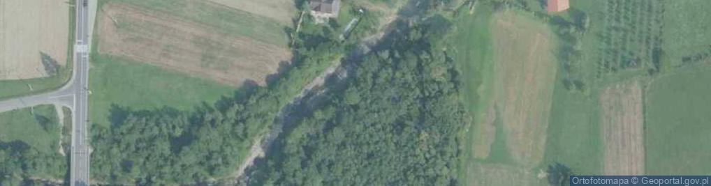 Zdjęcie satelitarne Odsłonięcie łupków c Cisownicy formacji grodziskiej