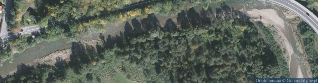 Zdjęcie satelitarne Odsłonięcie stratotypowe ogniwa piaskowca z Mutnego