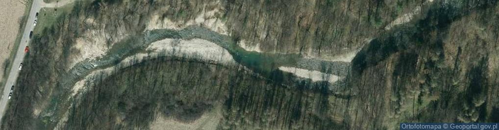 Zdjęcie satelitarne Odsłonięcie warstw menilitowych