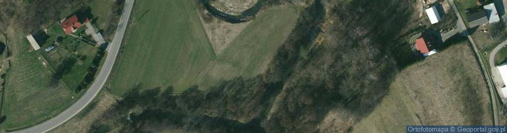Zdjęcie satelitarne Olistosroma w potoku Kamienica