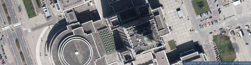 Zdjęcie satelitarne Pałac Kultury i Nauki, taras widokowy