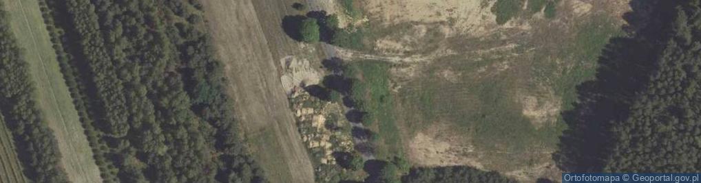 Zdjęcie satelitarne Piaski Rzeczne w Woli Kąteckiej k/Frampola na Roztoczu