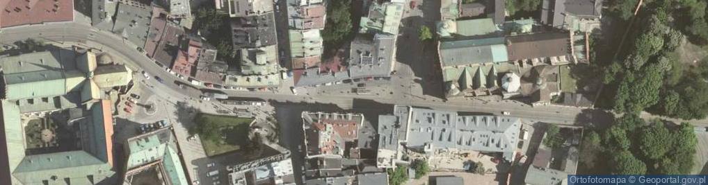 Zdjęcie satelitarne Plac Dominikański w Krakowie
