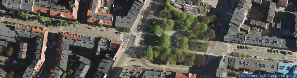 Zdjęcie satelitarne Plac Miarki w Katowicach
