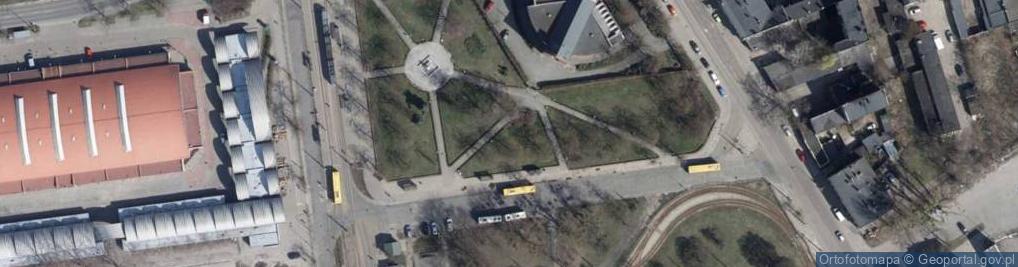 Zdjęcie satelitarne Plac Niepodległości w Łodzi