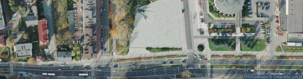 Zdjęcie satelitarne Plac Pamięci Narodowej w Częstochowie