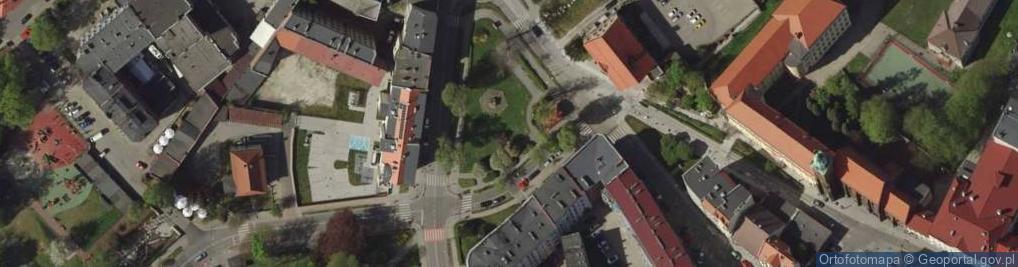 Zdjęcie satelitarne Plac Wolności w Raciborzu