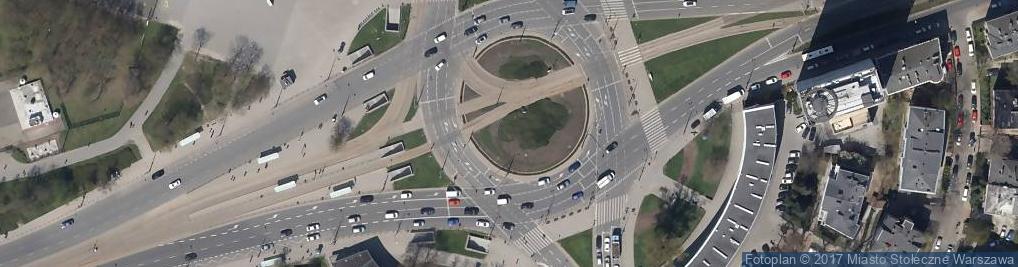 Zdjęcie satelitarne Rondo Jerzego Waszyngtona w Warszawie