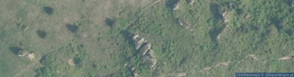 Zdjęcie satelitarne Skałki Trzy Siostry