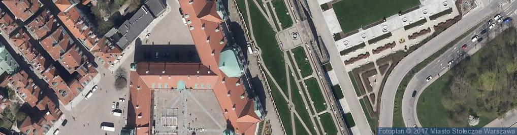 Zdjęcie satelitarne Skarpa Warszawska - Zamek Królewski i kościół św. Anny