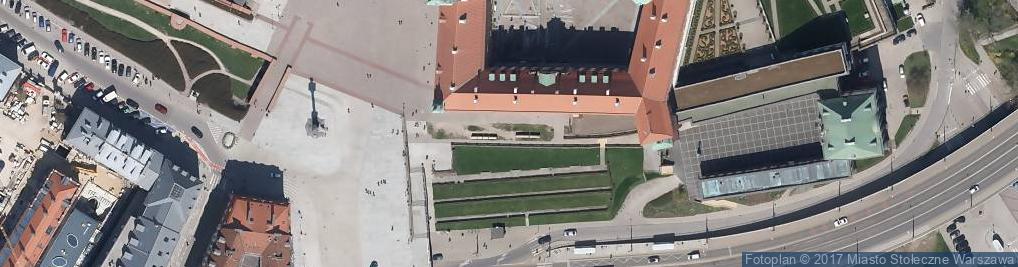 Zdjęcie satelitarne Stare kolumny pomnika Zygmunta III Wazy