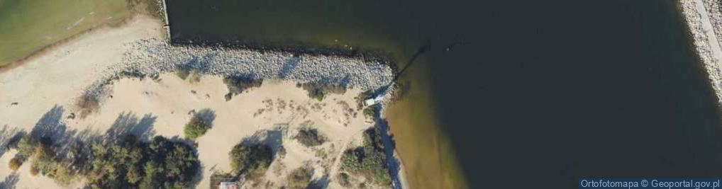 Zdjęcie satelitarne Ujście rz. Wisła Śmiała