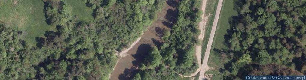Zdjęcie satelitarne Warstwy krośnieńskie w potoku Wisłok