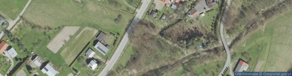 Zdjęcie satelitarne Warstwy krośnieńskie z wapieniami jasielskimi w rz. Siarka
