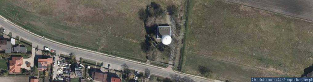 Zdjęcie satelitarne Wieża radiolokacyja w kształcie piłki