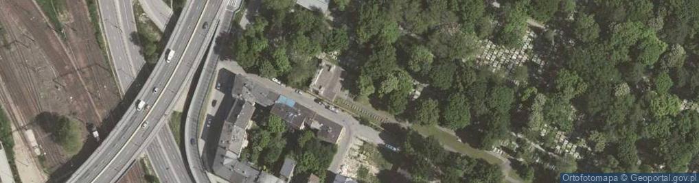 Zdjęcie satelitarne Cmentarz wojenny nr 388 - Kwatera Główna, Rakowice
