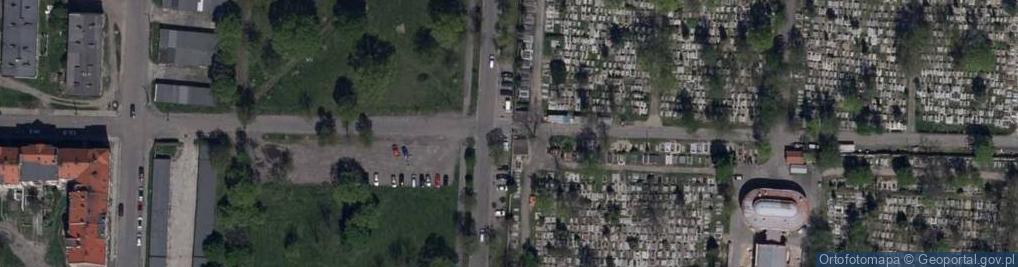 Zdjęcie satelitarne Cmentarz komunalny w Legnicy