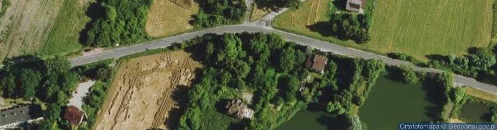 Zdjęcie satelitarne Nieczynny zaniedbany cmentarz ewangelicki