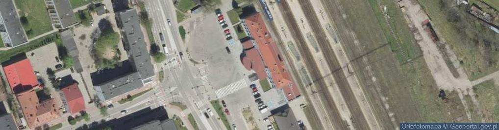 Zdjęcie satelitarne DHL POP Relay PKP Dworzec