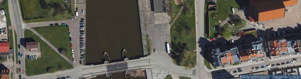 Zdjęcie satelitarne PKP Elbląg Most