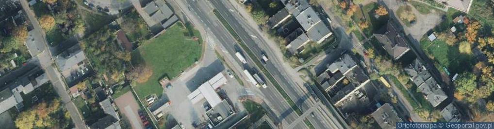 Zdjęcie satelitarne Nierówności, wyboje na drodze.