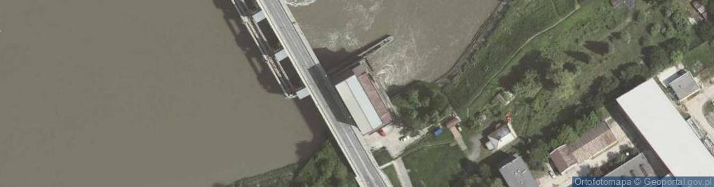Zdjęcie satelitarne Elektrownia Wodna Dąbie