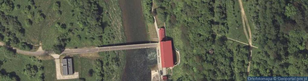 Zdjęcie satelitarne Elektrownia wodna Myczkowce