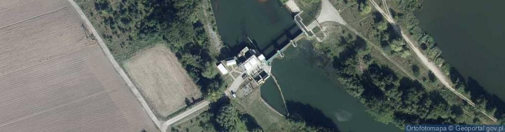 Zdjęcie satelitarne Elektrownia Wodna Szprotawa