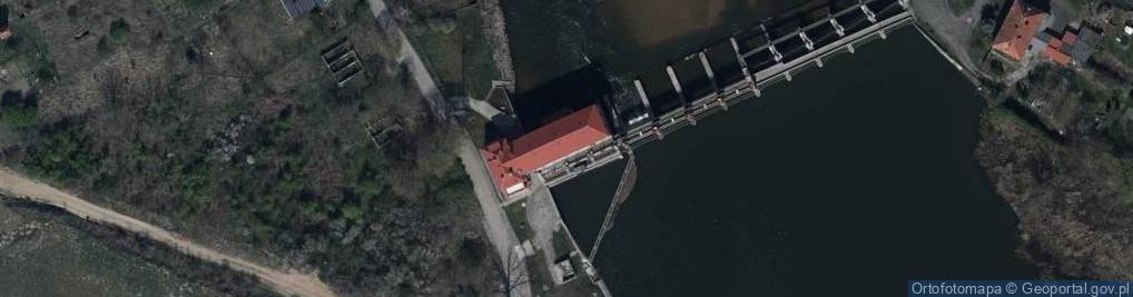 Zdjęcie satelitarne Mała Elektrownia Wodna "Grajówka" na rz. Bóbr