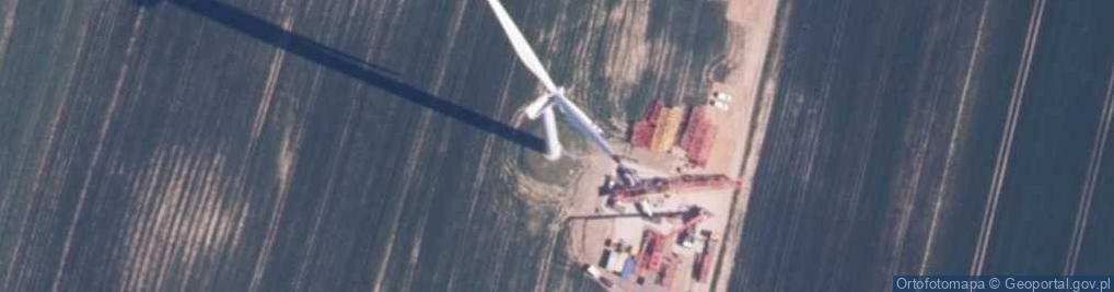 Zdjęcie satelitarne Turbina wiatrowa farmy wiatrowej "Gorzyca"