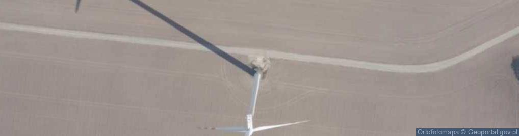 Zdjęcie satelitarne Turbina wiatrowa farmy wiatrowej "Jagniątkowo".